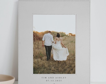 Personalized Couple Engagement Picture Frame Minimal Wedding Day Gifts Bride Groom Marriage Custom Photo Frames Anniversary Love Present