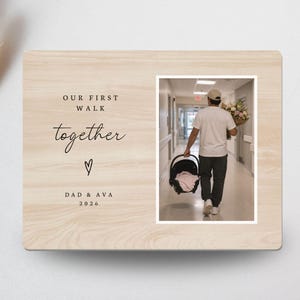 First Walk Together New Dad Gifts Personalized Photo Frame Gift for Husband from Baby Custom Gifts for Him 1st Fathers Day Present Keepsake