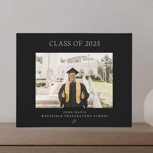 Graduation Picture Frame Class of 2025 Personalized Congrats Grad Photo Gift Custom Present Memory Milestone Keepsake Graduate Party Decor