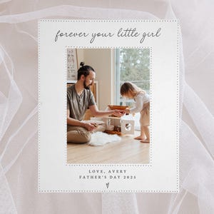 Dad Daughter Personalized Picture Frame New Dad Custom Photo Frame First Fathers Day Gift For Husband Daddy&#39;s Little Girl Birthday Present