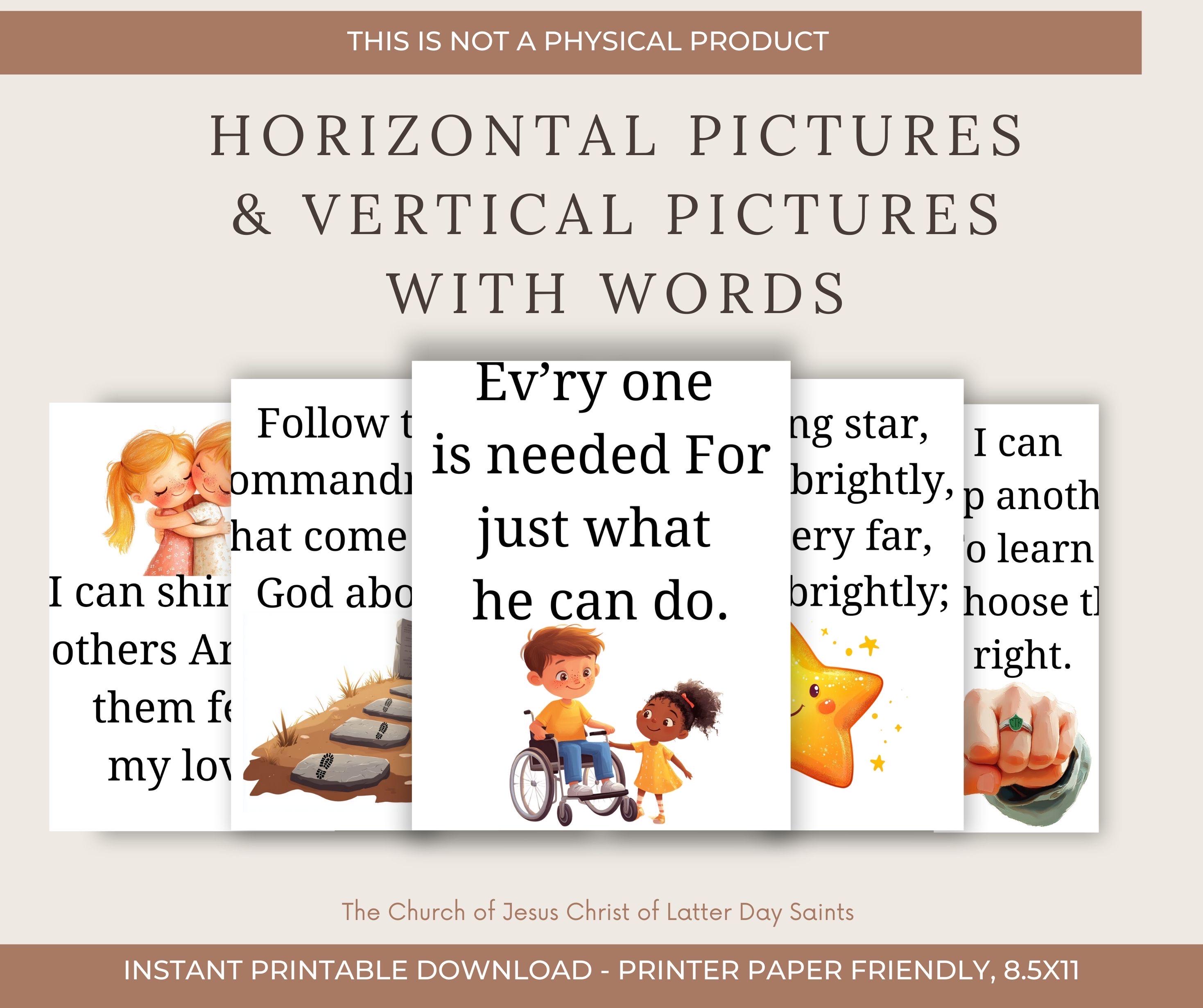 Every Star is Different Flip Chart Visual Aid Primary Singing Time ...
