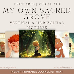 My Own Sacred Grove Flip Chart visual aid primary singing packet singing time song by Angie Killian