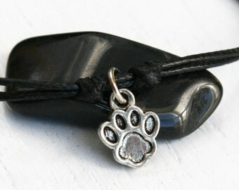 Paw Print Bracelet, Paw Print Anklet, (many colors to choose)