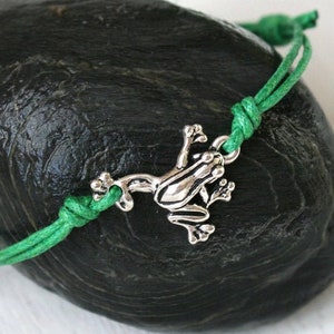 Frog Bracelet, Frog Anklet (many colors to choose)