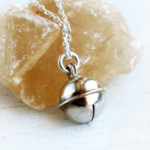 Sterling Silver Jingle Bell Necklace Etsy