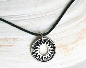 Sun Necklace, Del Sol Ring Necklace for Men Women