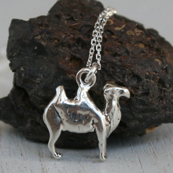 Sterling Silver Camel Necklace, Humped Camel Necklace