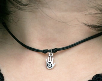 Spiral Hand Choker Necklace