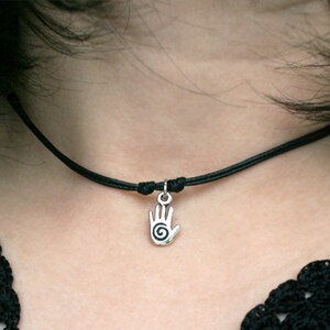 Spiral Hand Choker Necklace