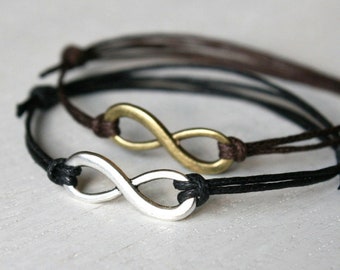 Infinity Bracelet, Infinity Anklet (many colors to choose)