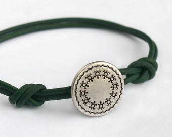 Turtle Leather Bracelet, Turtle Bracelet, (many colors)