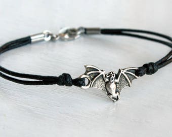 Bat Bracelet, Bat Anklet (many cord color to choose)