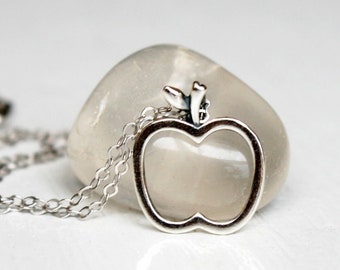 Sterling Silver Apple Necklace