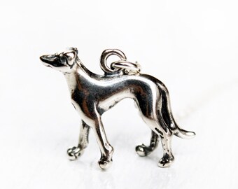 Sterling Silver Dog Necklace Greyhound