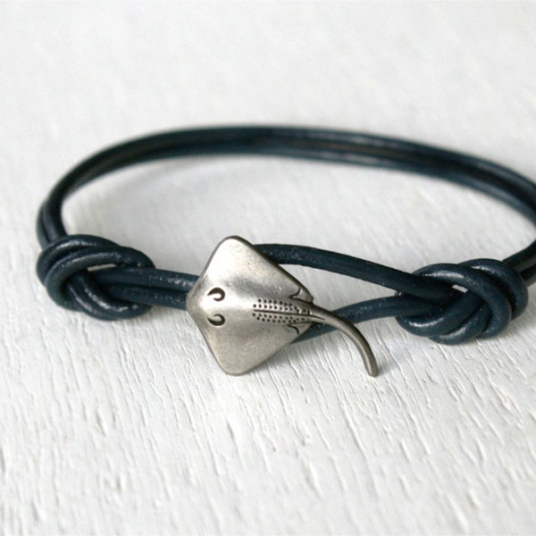 Stingray Leather Bracelet, Stingray Bracelet (many colors to choose)