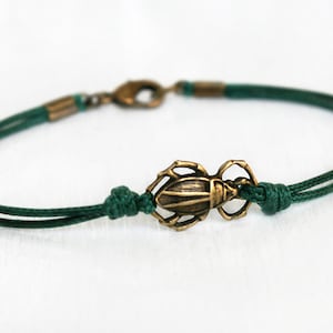 Scarab Beetle Bracelet Anklet Antique Gold Copper