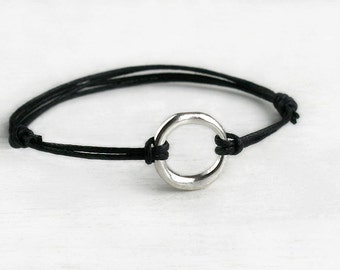 Irregular Karma Bracelet with Waxed Cord (Many colors)