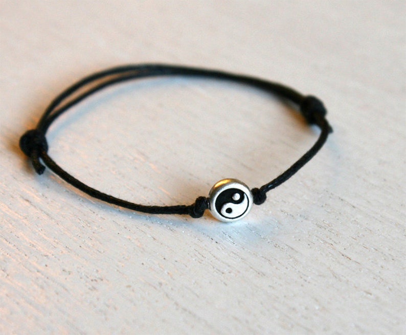 Yin Yang Bracelet, Yin Yang Anklet,  (many colors to choose) 