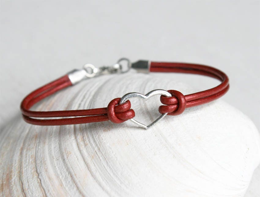 ブレスレット Numbering Wavy Heart Leather Cord Bracelet #5959 5BNY882 Navy Blue Braided Leather | Negative Ions + Magnets