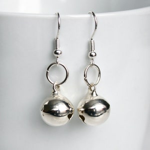 Jingle Bell Earrings Silver