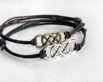 Double Infinity Bracelet for Men Women