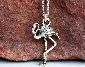 Sterling Silver Flamingo Necklace