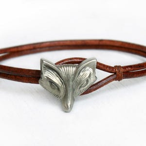 Fox Leather Bracelet for Men Women