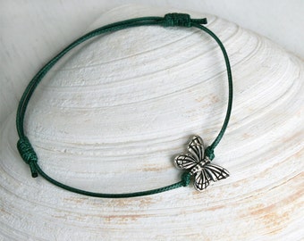 Monarch Butterfly Bracelet, Butterfly Anklet  (many colors to choose)