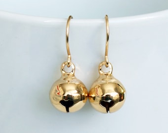 Jingle Bell Earrings 18K Gold Plated