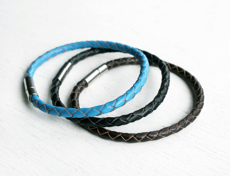 Vibrant Multicolor Braided Leather Bracelet
