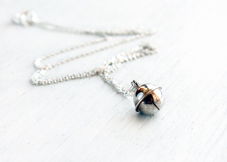 Sterling Silver Jingle Bell Necklace Etsy
