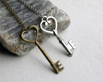 Key Necklace on Chain (many different keys to choose)