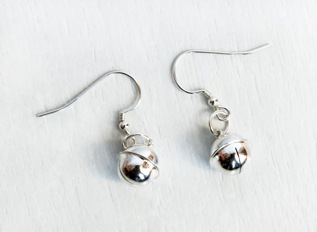 Sterling Silver Jingle Bell Earrings - Etsy