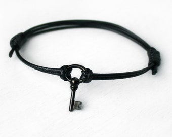 Key Bracelet Anklet for Men Women Silver Black Bronze Copper