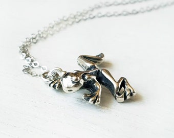 Sterling Silver Frog Necklace