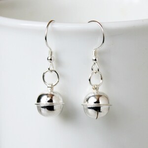 Sterling Silver Jingle Bell Earrings with Tiny Defect