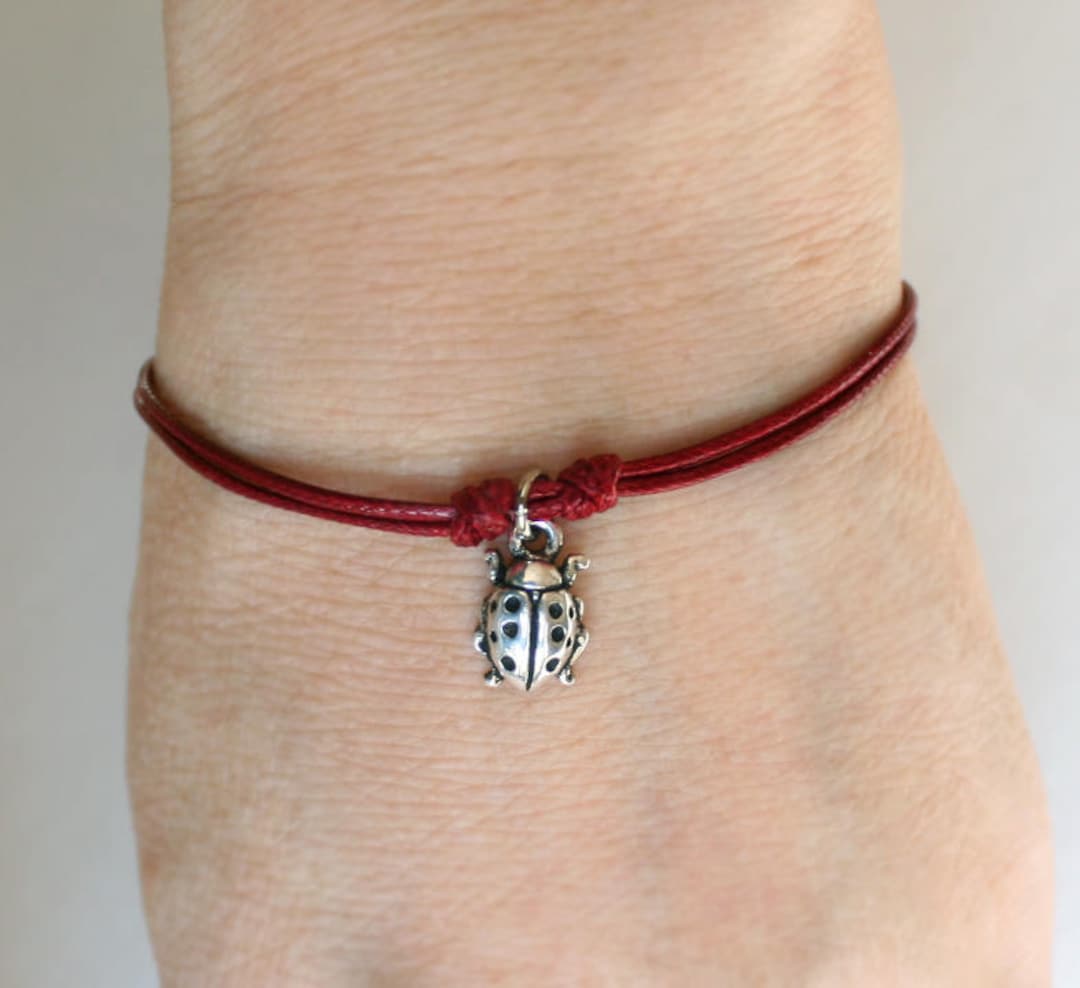 Ladybug Bracelet, Ladybug Anklet, many Colors to Choose Etsy
