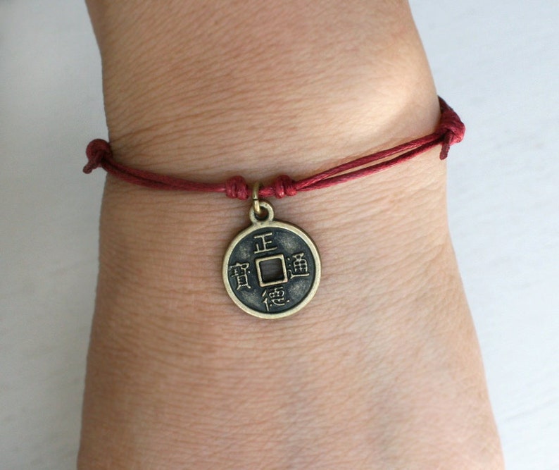 Lucky Chinese Coin Bracelet Lucky Coin Anklet many Colors to Etsy