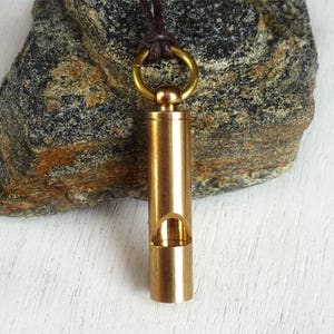 Brass Whistle Necklace: Outdoor Activity Pendant