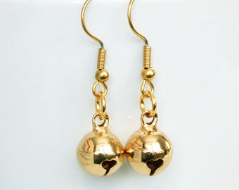 Jingle Bell Earrings 18K Gold Plated