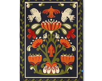 Ukrainian World Tree Blanket | Ukrainian Folk Art Throw | Tree of Life Blanket | Ethnic Home Decor | Ukraine Gift
