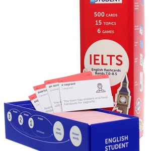 Karten zum Lernen von englischen Wörtern. IELTS. Englisch zu englisch
