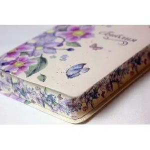 Bible Russian \ Flower Bible small format leatherette synodical translation white book with flowers with searchable indexes