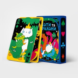 Baraja de cartas del autor “Gatos y Dragones”