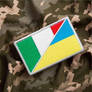 Taktisches Aufnäher - Ukrainischer und Italien Flaggen Aufnäher