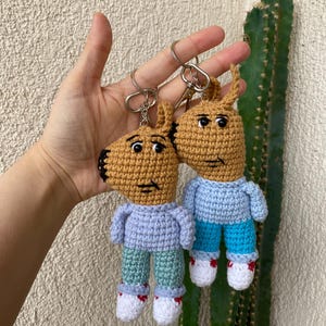 Crochet Chill Guy Keychain, Chill Guy, Tiktok Chill Guy, Chill Guy Keychain, Chill Guy Figure, Chill Guy Gift,