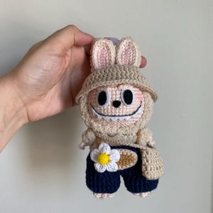 LABUBU, Crochet labubu, labubu Keychain, labubu accessory, Amigurumi labubu, labubu plush, labubu, Crochet pattern labubu, Smiling Bunny