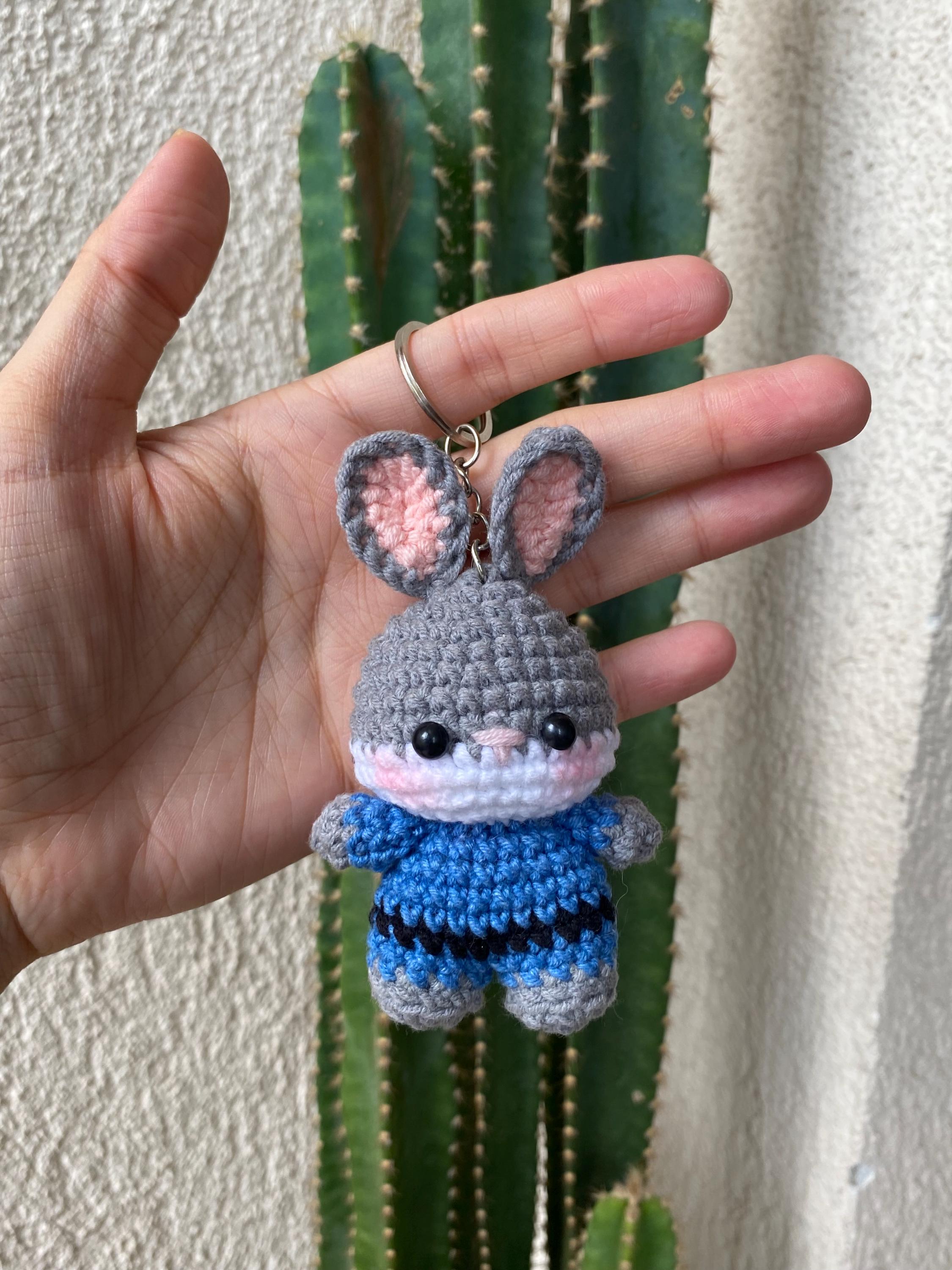 Crochet Judy Hopps and Nick Wilde Keychain Set: Handmade Zootopia