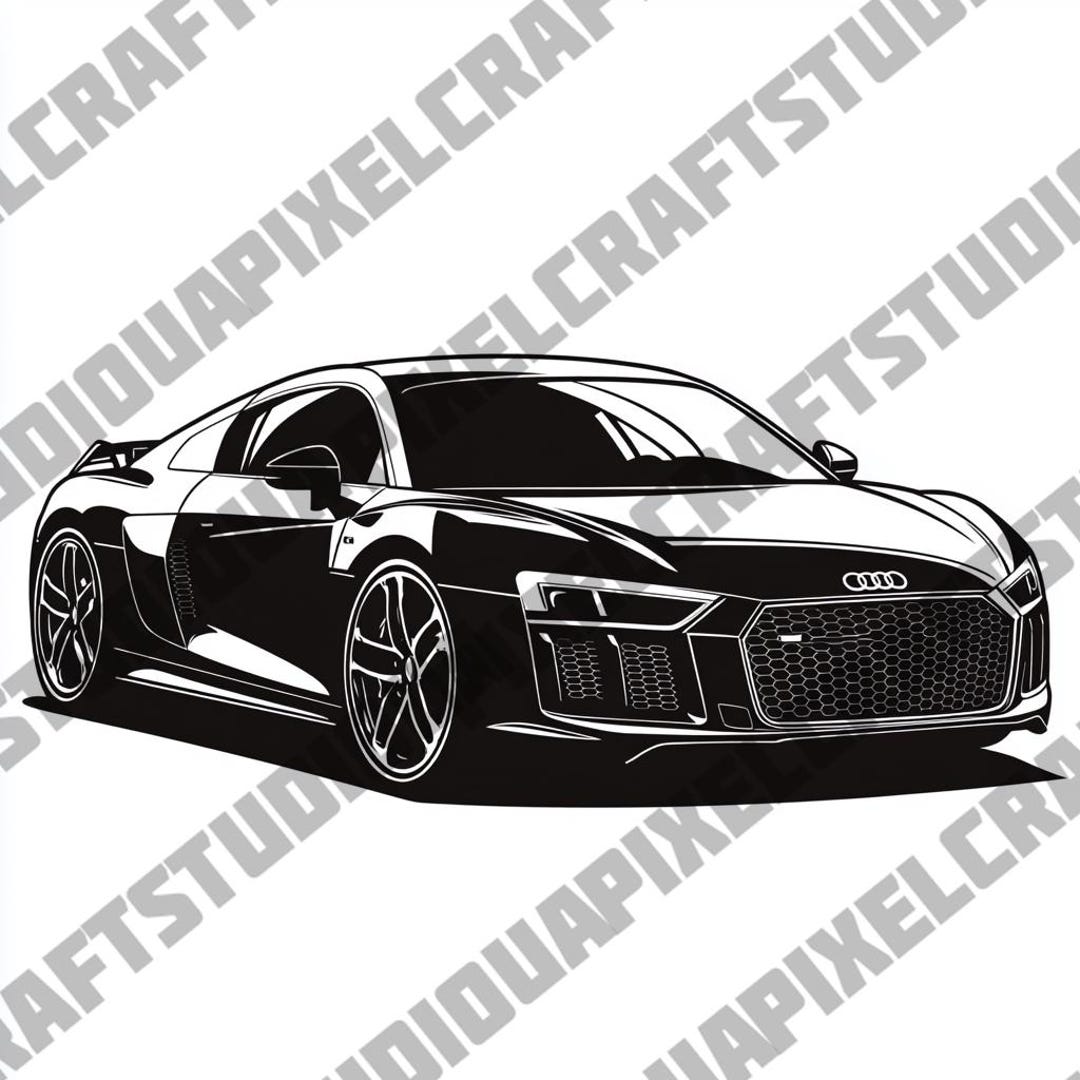 Audi R8 Car Art Bundle | SVG PNG PDF - Etsy