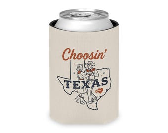 Choosin' Texas Can Cooler | Cowboy Couple Koozie